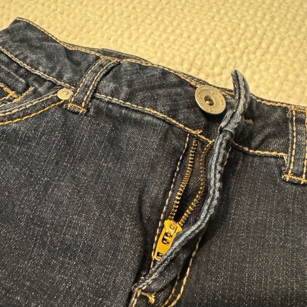 Justice girls denim blue jean skirt skort shorts mini dark wash 12R trendy cute - Picture 7 of 12